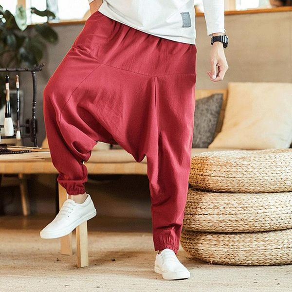 men's pants hip hop loose mens casual fashion pure color style cotton and linen length pant pocket wide leg, Black
men's pants hip hop loose mens casual fashion pure color style cotton and linen length pant pocket wide leg, Black