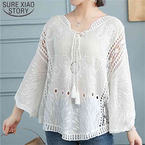 solid white knit hollow lace blouse casual summer women and blusas mujer de moda print female blusa 5739 50 210506
solid white knit hollow lace blouse casual summer women and blusas mujer de moda print female blusa 5739 50 210506