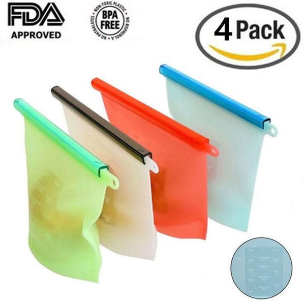 food savers & storage containers 4pcs reusable silicone bag zip airtight seal for cooking keep fresh snack bags 500/1000/1500ml
food savers & storage containers 4pcs reusable silicone bag zip airtight seal for cooking keep fresh snack bags 500/1000/1500ml