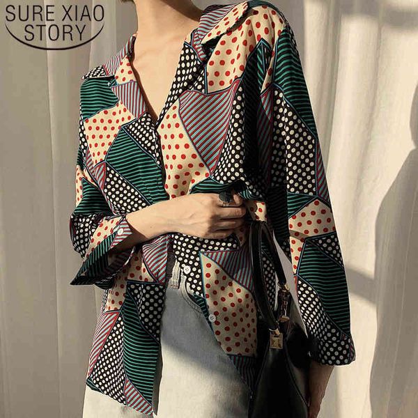 autumn ladies printing dot stripe long sleeve button v-neck chiffon blouse shirts for women 7061 50 210415, White
autumn ladies printing dot stripe long sleeve button v-neck chiffon blouse shirts for women 7061 50 210415, White