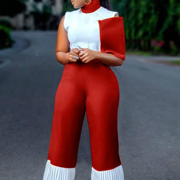 women patchwork wide leg jumpsuits high collar irregular sleeve block color fashion street wear rompers african female plus size 210416, Black;white
women patchwork wide leg jumpsuits high collar irregular sleeve block color fashion street wear rompers african female plus size 210416, Black;white
