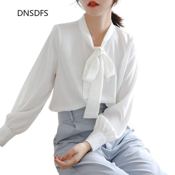 women's blouses & shirts spring autumn shirt bow tie collar long sleeve womens chiffon korean office casual blouse lady fashion blusa, White
women's blouses & shirts spring autumn shirt bow tie collar long sleeve womens chiffon korean office casual blouse lady fashion blusa, White