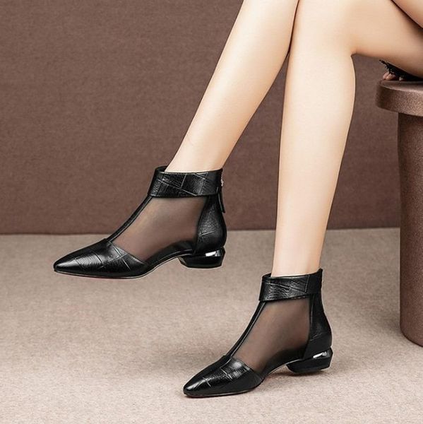 boots 2021 fashion spring summer womens mesh pointed toes square low heeled concise ankle ladies elegant delicate pretty shoes, Black
boots 2021 fashion spring summer womens mesh pointed toes square low heeled concise ankle ladies elegant delicate pretty shoes, Black
