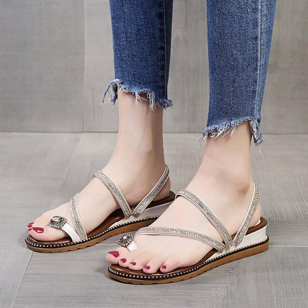 sandals women's slippers summer flat bottomed diamond mid heel open toe trendying street style designer wear, Black
sandals women's slippers summer flat bottomed diamond mid heel open toe trendying street style designer wear, Black