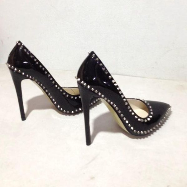original intention stylish women pumps nice rivets pointed toe thin heels high-quality black shoes woman plus us size 4-15 dress
original intention stylish women pumps nice rivets pointed toe thin heels high-quality black shoes woman plus us size 4-15 dress