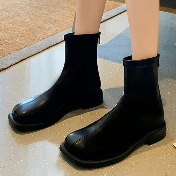 boots lucyever 2021 autumn pu leather ankle women fashion back zipper square toe woman solid color med heels booties mujer, Black
boots lucyever 2021 autumn pu leather ankle women fashion back zipper square toe woman solid color med heels booties mujer, Black