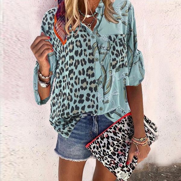 women's blouses & shirts spring leisure leopard print work office blouse shirt lady stylish long sleeve femmes 5xl b61n, White
women's blouses & shirts spring leisure leopard print work office blouse shirt lady stylish long sleeve femmes 5xl b61n, White