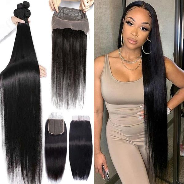 human hair bulks 30 inch straight bundles with frontal peruvian closure lace wigs cap, Black
human hair bulks 30 inch straight bundles with frontal peruvian closure lace wigs cap, Black
