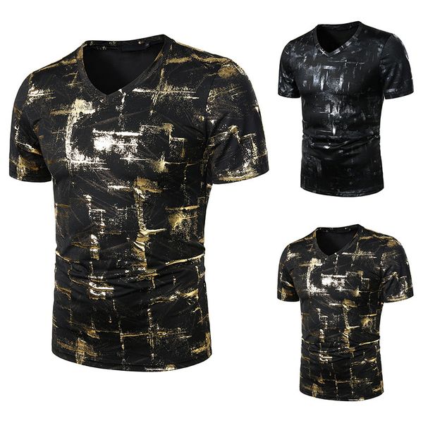 men's fashion t shirt personality business casual slim printed short sleeve v neck men shirts streetwear harajuku, White;black
men's fashion t shirt personality business casual slim printed short sleeve v neck men shirts streetwear harajuku, White;black