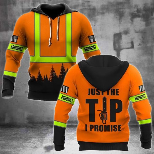 men's hoodies & sweatshirts orange arborist 3d printed fashion graphic hoodie streetwear casual zip hooded pullover 5xl oversized sudad, Black 
men's hoodies & sweatshirts orange arborist 3d printed fashion graphic hoodie streetwear casual zip hooded pullover 5xl oversized sudad, Black