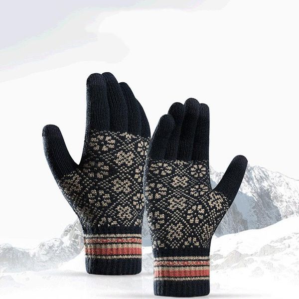 five fingers gloves winter women full finger checkered pattern knitted fleece warm daily casual versatile outdoor sports driving cycling, Blue;gray
five fingers gloves winter women full finger checkered pattern knitted fleece warm daily casual versatile outdoor sports driving cycling, Blue;gray
