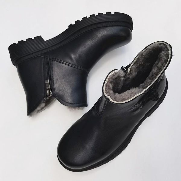boots careaymade-genuine leather pure wool short women's sheepskin integrated warm cotton boots,anti slip snow, Black
boots careaymade-genuine leather pure wool short women's sheepskin integrated warm cotton boots,anti slip snow, Black