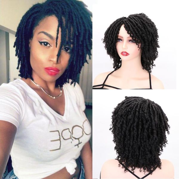 synthetic wigs kimi hair short ombre burgundy dreadlocks for women faux locs afro curly with bangs crochet twist fiber, Black
synthetic wigs kimi hair short ombre burgundy dreadlocks for women faux locs afro curly with bangs crochet twist fiber, Black