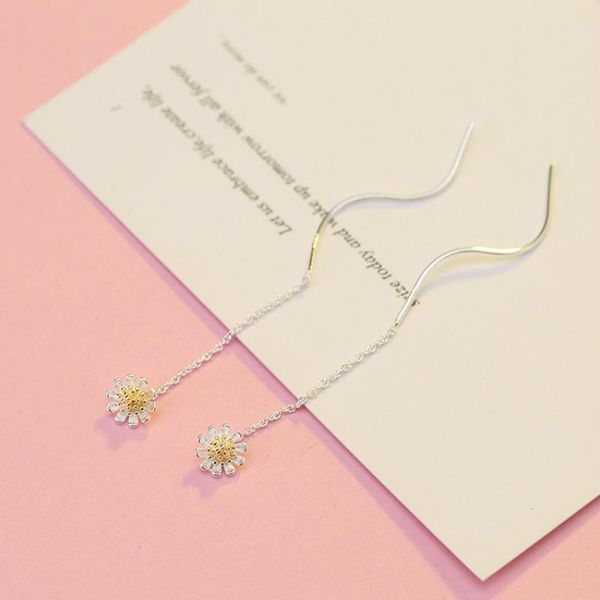 factory price silver daisy long tassel drop earrings 925 flower cute style for women simple fashion party jewelry dangle & chandelier
factory price silver daisy long tassel drop earrings 925 flower cute style for women simple fashion party jewelry dangle & chandelier
