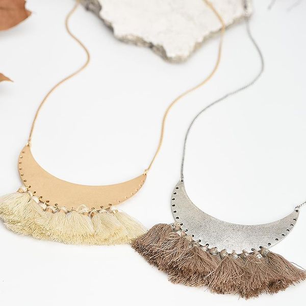 vintage bohemia beige brown thread tassel pendant necklace chain antique gold silver cresent myc03015 chains
vintage bohemia beige brown thread tassel pendant necklace chain antique gold silver cresent myc03015 chains