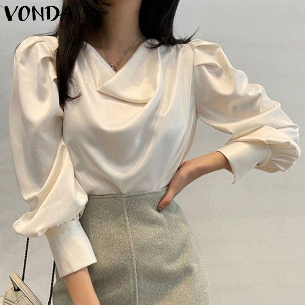 women's blouses & shirts women elegant office ladies blouse casual long sleeve 2021 vonda vintage puff party blusas plus size, White
women's blouses & shirts women elegant office ladies blouse casual long sleeve 2021 vonda vintage puff party blusas plus size, White