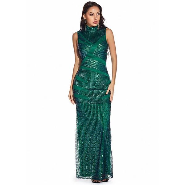 casual dresses celebrity women's sleeveless stand collar sequin embroidery dress long sleveless luxury club party, Black;gray
casual dresses celebrity women's sleeveless stand collar sequin embroidery dress long sleveless luxury club party, Black;gray