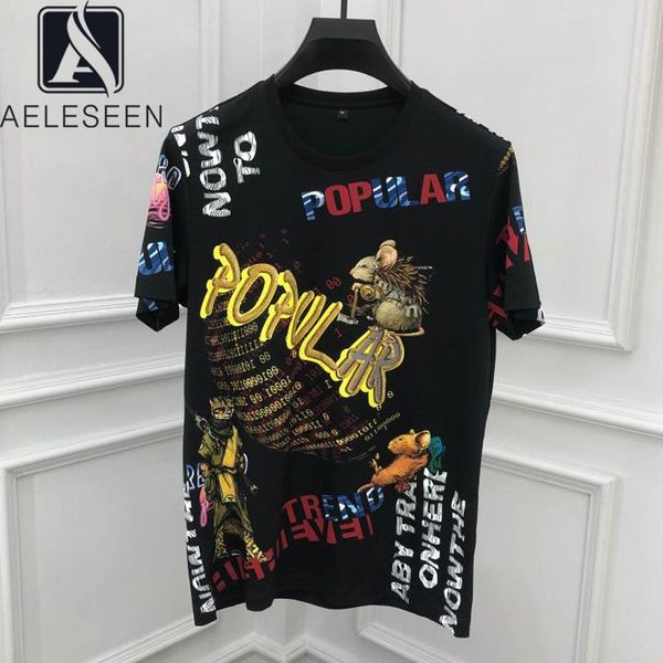 women's t-shirt aeleseen runway fashion women/men tees 2021 summer arrival animal letter print beading elastic cotton casual t-shirts, White
women's t-shirt aeleseen runway fashion women/men tees 2021 summer arrival animal letter print beading elastic cotton casual t-shirts, White