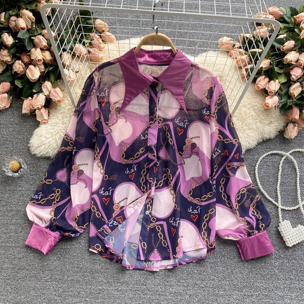 women's knits & tees chiffon fashion print summer thin long-sleeved slim shirt camisas mujer drop blouse clothes s303 vck3, White
women's knits & tees chiffon fashion print summer thin long-sleeved slim shirt camisas mujer drop blouse clothes s303 vck3, White