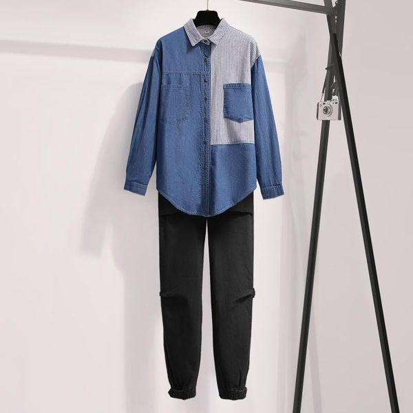 women's two piece pants female office suit set asymmetrical stripe print shirts + long autumn casual costumes 2 sets cloth, White
women's two piece pants female office suit set asymmetrical stripe print shirts + long autumn casual costumes 2 sets cloth, White
