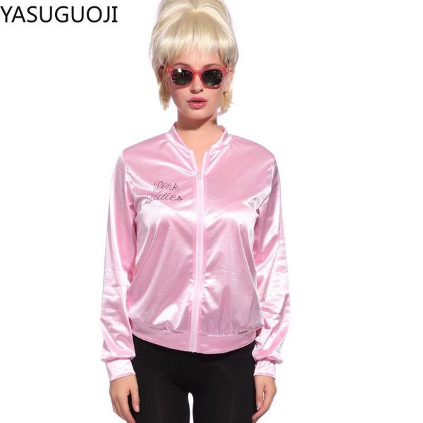 european and american short baseball jacket fashion all-match pink streetwear women's jackets, Black;brown
european and american short baseball jacket fashion all-match pink streetwear women's jackets, Black;brown