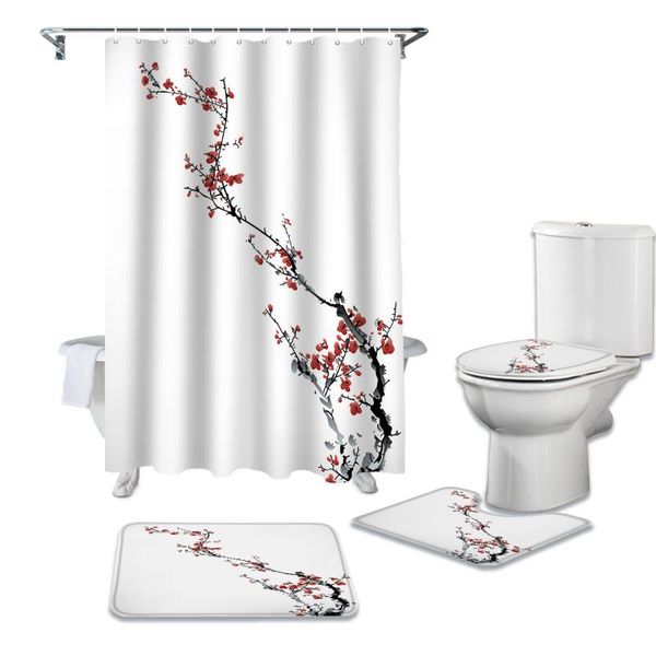 shower curtains plum blossom ink chinese painting print curtain carpet cover toilet bath mat pad set bathroom home decor
shower curtains plum blossom ink chinese painting print curtain carpet cover toilet bath mat pad set bathroom home decor