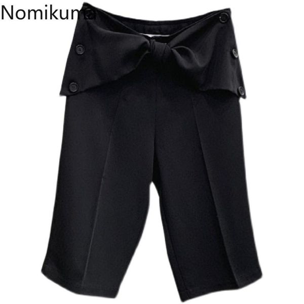 nomikuma summer 2021 women half pants removable bowknot high waist trousers causal black straight capris femme 6g704 women's &, Black;white
nomikuma summer 2021 women half pants removable bowknot high waist trousers causal black straight capris femme 6g704 women's &, Black;white