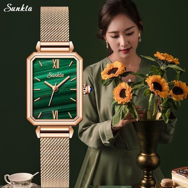 wristwatches sunkta small green women watches luxury ultra-thin square quartz watch ladies mesh stainless steel waterproof clock gift lady, Slivery;brown
wristwatches sunkta small green women watches luxury ultra-thin square quartz watch ladies mesh stainless steel waterproof clock gift lady, Slivery;brown