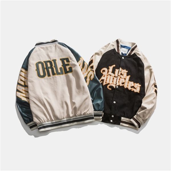 harajuku embroidery baseball jacket spring&autumn women's coat men's couple bomber boyfriend style hiphop streetwear 211105, Black;brown
harajuku embroidery baseball jacket spring&autumn women's coat men's couple bomber boyfriend style hiphop streetwear 211105, Black;brown