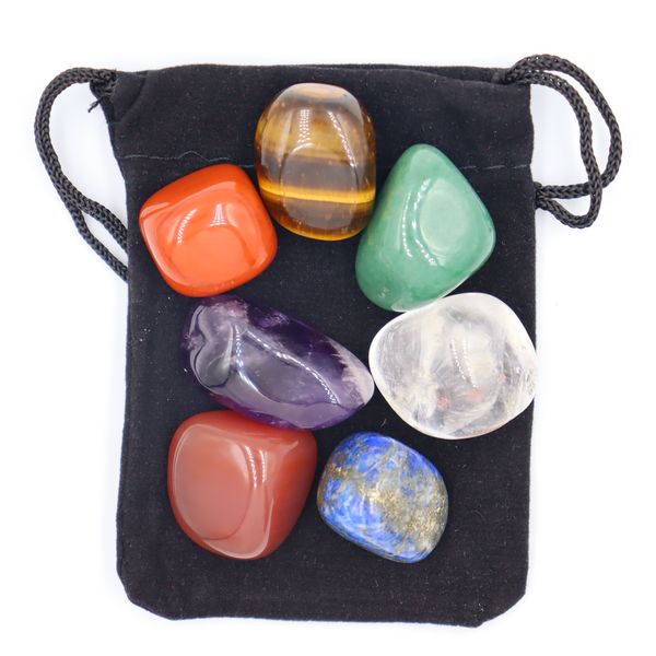 7pcs/set reiki natural stone tumbled stone irregular polishing rock quartz yoga energy bead for chakra healing decoration, Black
7pcs/set reiki natural stone tumbled stone irregular polishing rock quartz yoga energy bead for chakra healing decoration, Black