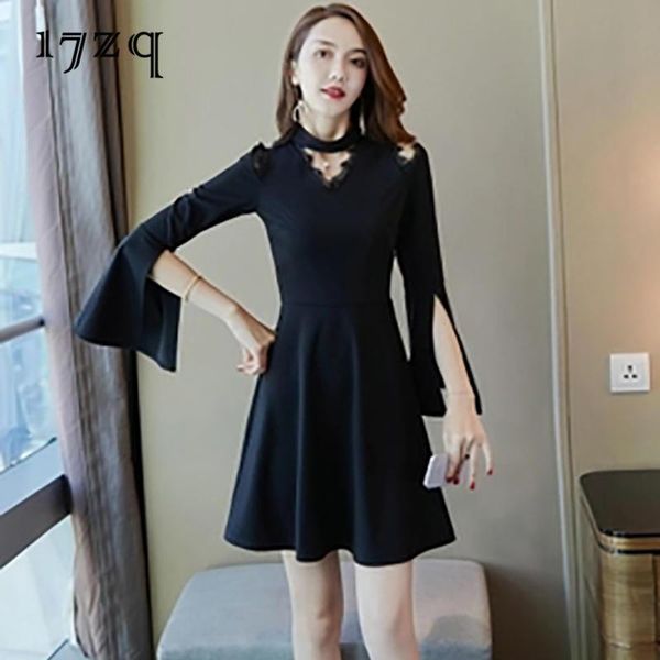 casual dresses 17zq 2021 fashion dress autumn women solid flare sleeve female v-neck hollow out design high-quality d2784, Black;gray
casual dresses 17zq 2021 fashion dress autumn women solid flare sleeve female v-neck hollow out design high-quality d2784, Black;gray