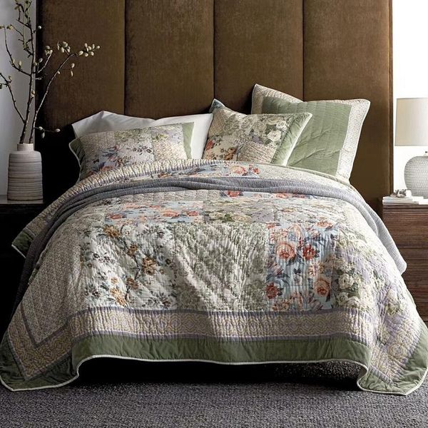 comforters & sets chausub cotton bedspreads quilt set 3pcs quilted quilts american handmade patchwork bed cover with 2 pillow king size cove
comforters & sets chausub cotton bedspreads quilt set 3pcs quilted quilts american handmade patchwork bed cover with 2 pillow king size cove