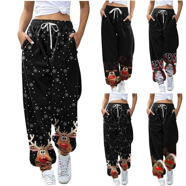 women's pants & capris 2021 women fashion high street pocket sweatpants christmas elk snowflake print trousers simple solid jogger long, Black;white
women's pants & capris 2021 women fashion high street pocket sweatpants christmas elk snowflake print trousers simple solid jogger long, Black;white