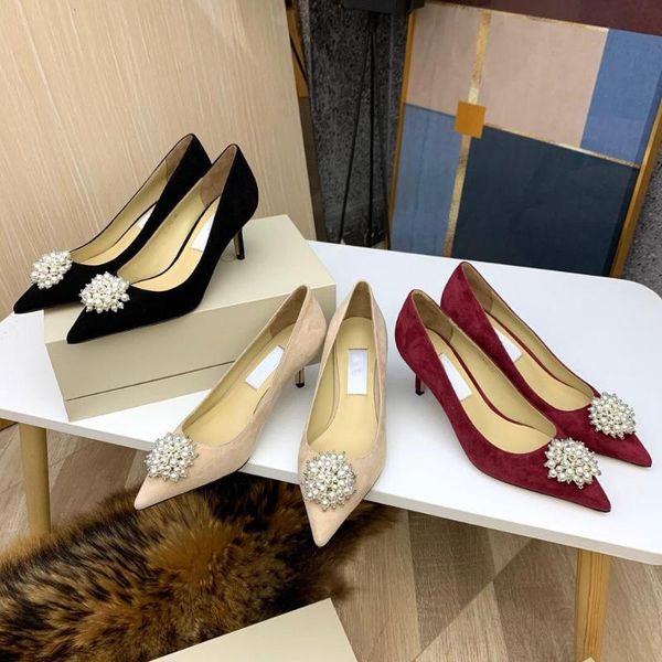 dress shoes leather woman high thin heels kid suede classics spring autumn pumps pearl flower decor basic 6.5cm/8.5cm, Black
dress shoes leather woman high thin heels kid suede classics spring autumn pumps pearl flower decor basic 6.5cm/8.5cm, Black