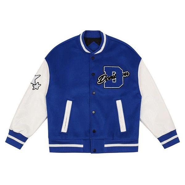 men's jackets letter embroidery jacket coat stitching baseball uniform y2k casual loose couple clothes unisex, Black;brown
men's jackets letter embroidery jacket coat stitching baseball uniform y2k casual loose couple clothes unisex, Black;brown