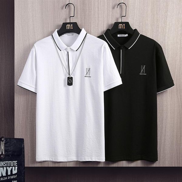 summer shirts men's short-sleeved lapel casual t-shirt with collar letters tide brand chemise homme polos, White;black
summer shirts men's short-sleeved lapel casual t-shirt with collar letters tide brand chemise homme polos, White;black