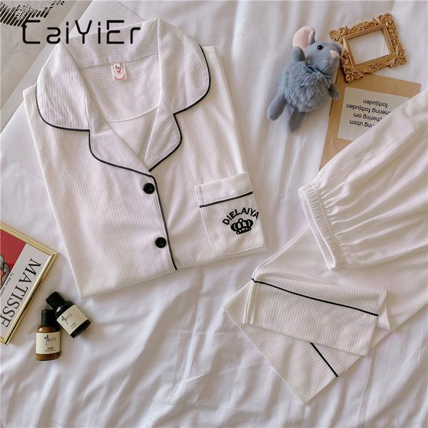 caiyier 2021 new casual women pajamas sets winter long sleeve shirt + trousers nightwear simple pure color cotton set tow pieces, Black;red
caiyier 2021 new casual women pajamas sets winter long sleeve shirt + trousers nightwear simple pure color cotton set tow pieces, Black;red