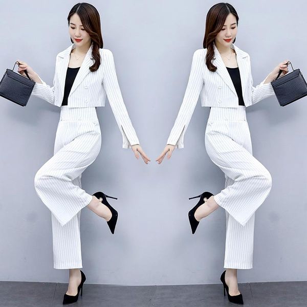 striped white pants suit women business wear elegant trouser suits for ladies conbinaison femme ensemble veste et pantalon women's two
striped white pants suit women business wear elegant trouser suits for ladies conbinaison femme ensemble veste et pantalon women's two