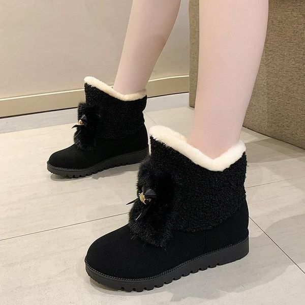 boots women snow winter shoes warm casual fur ankle female bowtie non slip plush suede rubber flat on fashion ladies 2021, Black
boots women snow winter shoes warm casual fur ankle female bowtie non slip plush suede rubber flat on fashion ladies 2021, Black