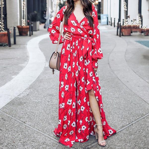 casual dresses spring women floral printed v neck maxi dress female robe long sleeve bohemian summer beach vestidos ws5902c, Black;gray
casual dresses spring women floral printed v neck maxi dress female robe long sleeve bohemian summer beach vestidos ws5902c, Black;gray