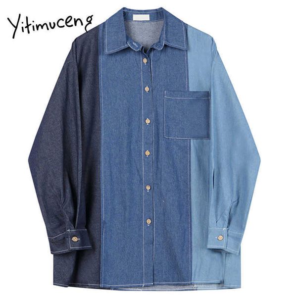 yitimuceng vintage patchwork blouse women button shirts loose spring long sleeve turn-down collar single breasted 210601, White
yitimuceng vintage patchwork blouse women button shirts loose spring long sleeve turn-down collar single breasted 210601, White