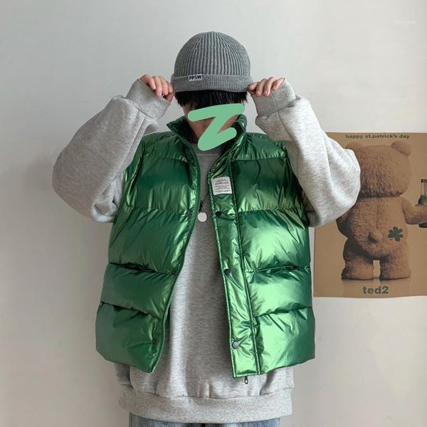 men's vests winter vest warm thick fashion solid color casual stand collar jacket man wild loose cotton gilet male clothes, Black;white
men's vests winter vest warm thick fashion solid color casual stand collar jacket man wild loose cotton gilet male clothes, Black;white