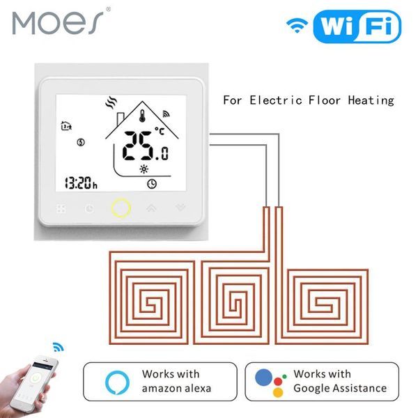 smart home control thermostat electric floor heating temperature wifi controller lcd touch screen backlight work with alexa google 16a
smart home control thermostat electric floor heating temperature wifi controller lcd touch screen backlight work with alexa google 16a