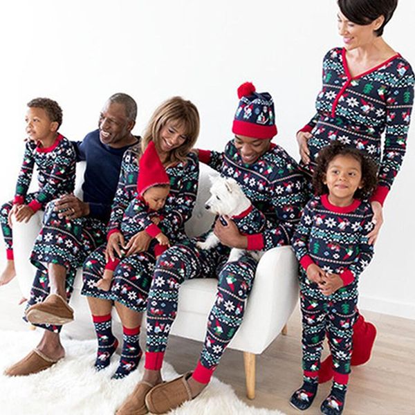 women's tracksuits selling styles parent-child home set pajamas european american christmas fashion and comfortable, Gray
women's tracksuits selling styles parent-child home set pajamas european american christmas fashion and comfortable, Gray