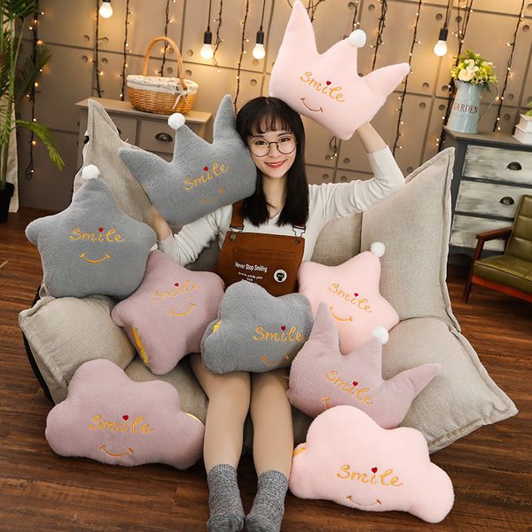 plush nature pillows smiling cloud star crown hands pillow soft warm holes pillows cushion props pink grey purple 30*40cm
plush nature pillows smiling cloud star crown hands pillow soft warm holes pillows cushion props pink grey purple 30*40cm