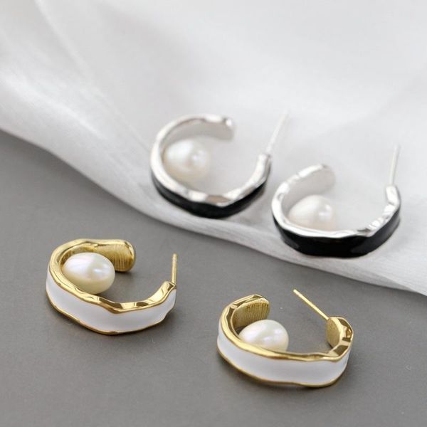 hoop & huggie fashion classic 925 sterling silver earrings with natural freshwater pearl women's jewelry wholesale, Golden;silver
hoop & huggie fashion classic 925 sterling silver earrings with natural freshwater pearl women's jewelry wholesale, Golden;silver