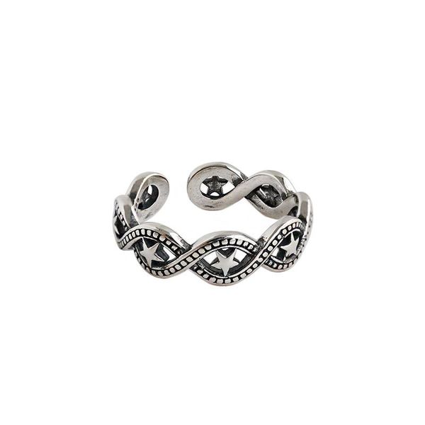 cluster rings 100% s925 sterling silver open twist for women vintage star ring jewelry bride party wedding gift, Golden;silver
cluster rings 100% s925 sterling silver open twist for women vintage star ring jewelry bride party wedding gift, Golden;silver
