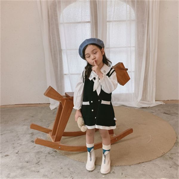 childrens clothing 2022 girls knitted vest fashion sweater mid-length spring and autumn black and white mixed vest skirt, Blue
childrens clothing 2022 girls knitted vest fashion sweater mid-length spring and autumn black and white mixed vest skirt, Blue