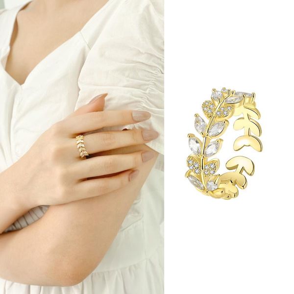 wedding rings luxury gold leaves cubic zirconia adjustable finger for women korean style band fashion jewelry gift anillos, Slivery;golden
wedding rings luxury gold leaves cubic zirconia adjustable finger for women korean style band fashion jewelry gift anillos, Slivery;golden