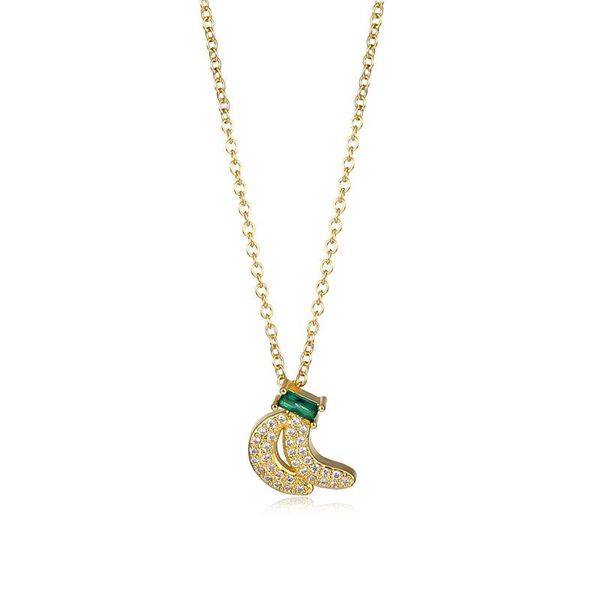 pendant necklaces jewelry retro gold banana women's creative zircon clavicle girl necklace bridal wedding for girls, Silver
pendant necklaces jewelry retro gold banana women's creative zircon clavicle girl necklace bridal wedding for girls, Silver